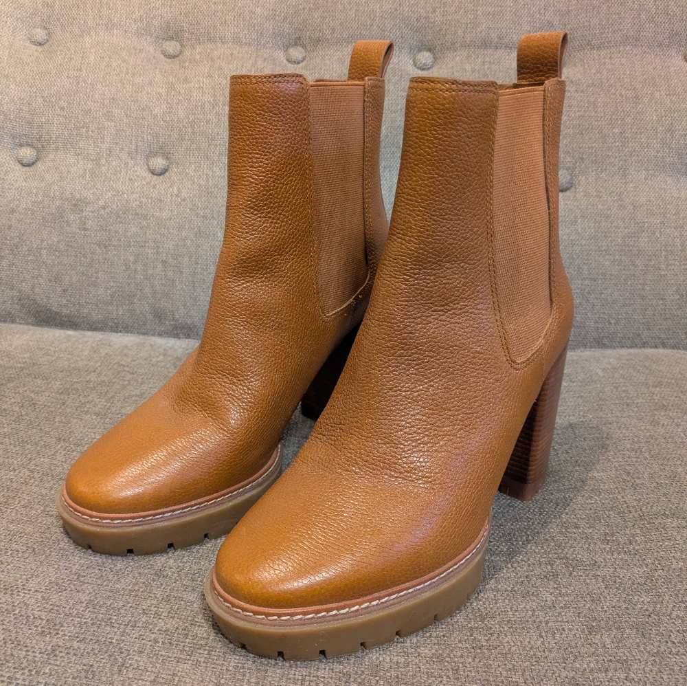 Tory Burch Brown Leather Ankle Boots